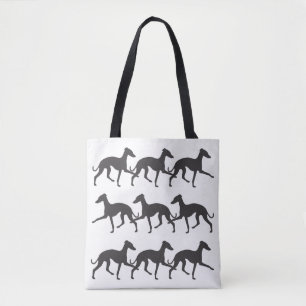 Italienische Greyhound-Silhouetten Tasche