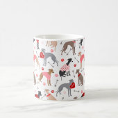 Italienische Greyhound Valentine Pattern Kaffeemas Kaffeetasse (Mittel)
