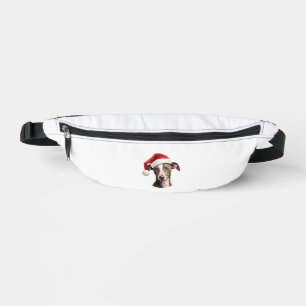 Italienische Greyhound Weihnachtsmannmütze Weihnac Bauchtasche
