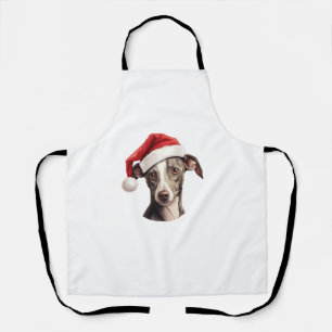 Italienische Greyhound Weihnachtsmannmütze Weihnac Schürze