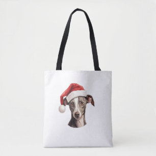 Italienische Greyhound Weihnachtsmannmütze Weihnac Tasche