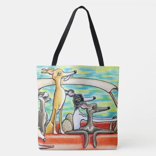 Italienische Greyhounds Road Trip Tasche (Vorderseite)