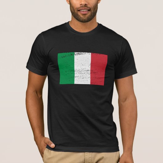 italienische Grunge-Fahne T-Shirt (Vorderseite)