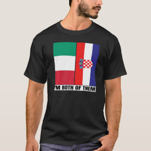 Italienische Hälfte kroatisches Kulturerbe Italia  T-Shirt