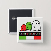 Italienische Halloween-Geister, Fantasmi di Hallow Button (Vorne & Hinten)