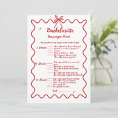 Italienische Hand Gezeichnet Bachelorette Scavenge Ankündigung (Stehend Vorderseite)
