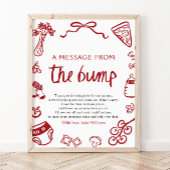 Italienische Hand hat eine Nachricht vom Bump-Zeic Poster