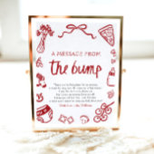 Italienische Hand hat eine Nachricht vom Bump-Zeic Poster