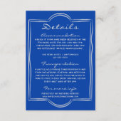 Italienische handgeschriebene Pinstripes Hochzeits Begleitkarte (Vorderseite)