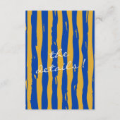 Italienische handgeschriebene Pinstripes Hochzeits Begleitkarte (Rückseite)