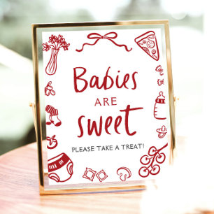 Italienische handgezeichnete Babys sind süß nehmen Poster
