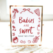 Italienische handgezeichnete Babys sind süß nehmen Poster