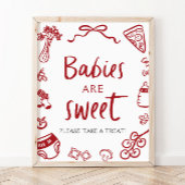 Italienische handgezeichnete Babys sind süß nehmen Poster