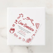 Italienische Handgezogene Pizza Ciao Bambino Babyd Geschenkanhänger (Beispiel)