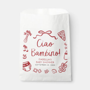 Italienische Handgezogene Pizza Ciao Bambino Babyd Geschenktütchen