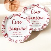 Italienische Handgezogene Pizza Ciao Bambino Babyd Pappteller