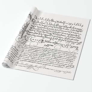 Italienische Handschrift Kalligrafie Vintage-Kunst Geschenkpapier