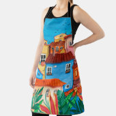 Italienische Häuser. Gouache Schürze (InSitu)