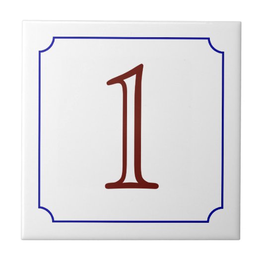 Italienische Hausnummer Fliese (Vorderseite)