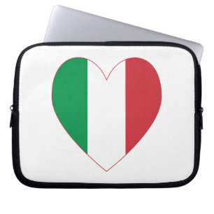 Italienische Herzflagge Laptopschutzhülle