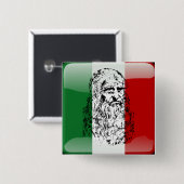 Italienische Hochglanzflagge Button (Vorne & Hinten)