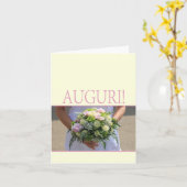 Italienische Hochzeit Glückwünsche Karte (Gelbe Blume)