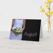 Italienische Hochzeit Glückwünsche Karte (Gelbe Blume)