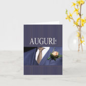 Italienische Hochzeit Glückwünsche Karte (Gelbe Blume)