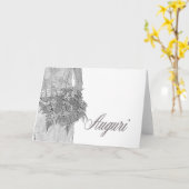 Italienische Hochzeit Glückwünsche Karte (Gelbe Blume)