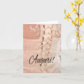 Italienische Hochzeit Glückwünsche Karte (Gelbe Blume)