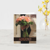 Italienische Hochzeit Glückwünsche Karte (Gelbe Blume)