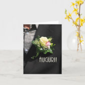 Italienische Hochzeit Glückwünsche Karte (Gelbe Blume)