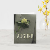 Italienische Hochzeit Glückwünsche Karte (Gelbe Blume)