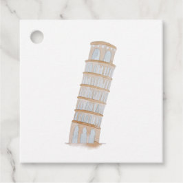 Italienische Hochzeit in Urlaubsort Wasserfarbe Geschenkanhänger