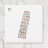 Italienische Hochzeit in Urlaubsort Wasserfarbe Geschenkanhänger (Vorderseite)