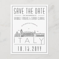 Italienische Hochzeit | Stilisierte Skyline Save t