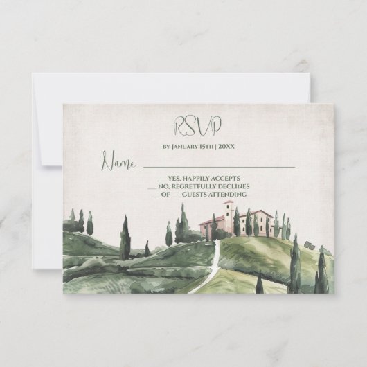 Italienische Hochzeit von Braut und Bräutigam Einladung (Vorderseite)