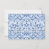 Italienische Hochzeit von Tiles Lemon Tree RSVP Karte (Rückseite)