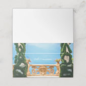 Italienische Hochzeitsarchen Italien Platzkarte (Außenseite Aufgefaltet)