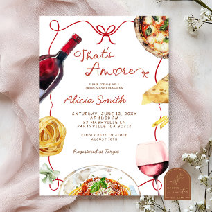 Italienische Hochzeitsdusche 'That's Amore' Einladung