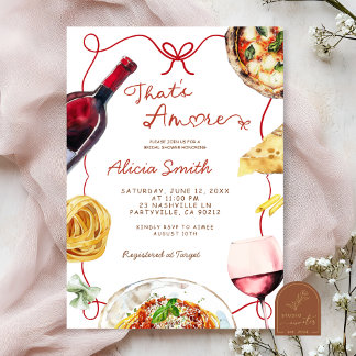 Italienische Hochzeitsdusche 'That's Amore' Einladung
