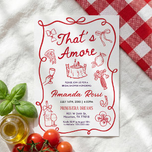 Italienische Hochzeitsduscheinladung, That's Amore Einladung