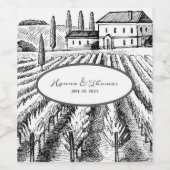 Italienische Hochzeitsfeier Weinetikett (Einzelnes Label)