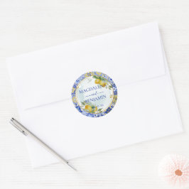 Italienische Hochzeitsnahrung Runder Aufkleber