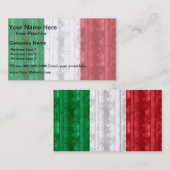 Italienische Holzflagge Visitenkarte (Vorne/Hinten)