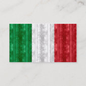 Italienische Holzflagge Visitenkarte (Rückseite)