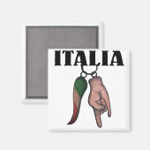 ITALIENISCHE HORN MIT EVIL EYE, CORNO MAGNET (Vorderseite/Rückseite)