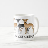 Italienische Hunde-Cartoon-Hunde mit individuellem Kaffeetasse (VorderseiteRechts)