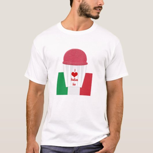 Italienische Ice Cup-Flagge farbenfroh italienisch T-Shirt (Vorderseite)