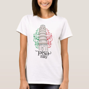 Italienische Ikone Schiefer Turm von Pisa T-Shirt
